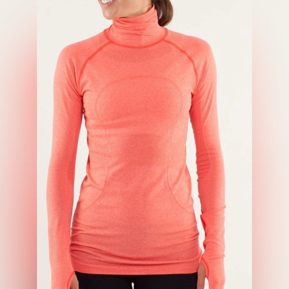 EUC Lululemon Swiftly Turtleneck SZ 6 Dark peach